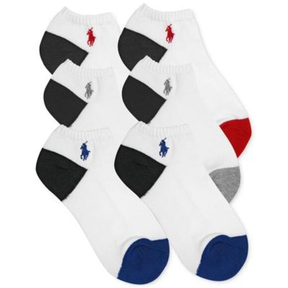 Polo Ralph Lauren Logo Crew Socks and Color Blocked Low Cut Socks 12 Pairs - Picture 4 of 7